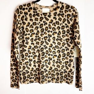 New Cynthia Rowley Cashmere Animal Print Sweater S